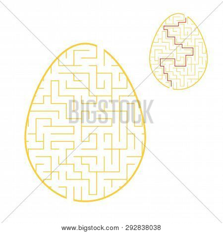 Color Labyrinth Egg. Kids Worksheets. Activity Page. Game Puzzle For Children. Easter Holiday. Maze 