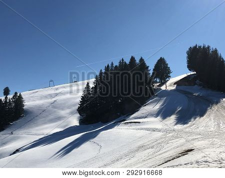 Rigi Staffel Skiing Area Or Skifahren Rigi Staffel Near Lake Lucerne (vierwaldstättersee) And Lake Z
