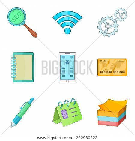 User Friendly Icons Set. Cartoon Set Of 9 User Friendly Icons For Web Isolated On White Background