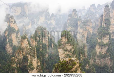 Zhangjiajie National Park, Hunan Province. China. Avatar Mountains