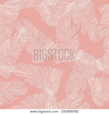 Vector Illustration Of  Leaves Seamless Pattern. Floral Organic Background. Line Illustrations.
Penc