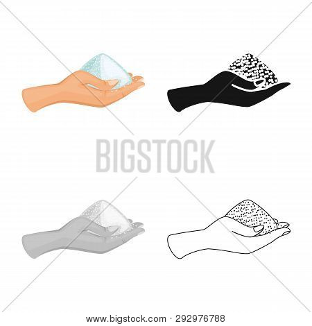 Vector Illustration Of Arm And Handful Icon. Collection Of Arm And Salty Stock Vector Illustration.