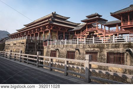 Zhejiang, China - January 21 2020 : Hengdian World Studios  The World's Largest Film & Tv Shooting B