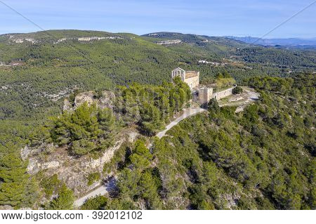 Sanctuary Of Santa Maria De Foix In Torrelles, Barcelona Romanesque Style With A Single Nave Covered