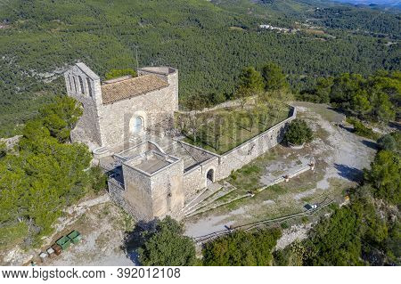 Sanctuary Of Santa Maria De Foix In Torrelles, Barcelona Romanesque Style With A Single Nave Covered