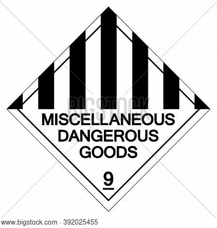 Miscellaneous Dangerous Goods Symbol Sign, Vector Illustration, Isolate On White Background Label. E