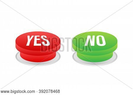 Yes And No Button. Feedback Concept. Positive Feedback Concept. Choice Button Icon. Vector Stock Ill