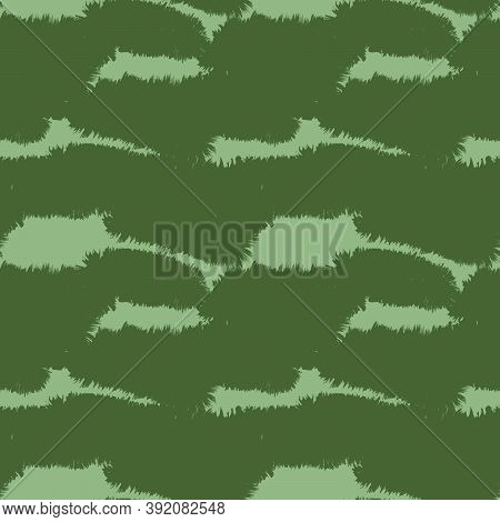 Green Brush Stroke Fur Seamless Pattern