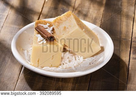 Colombian Dessert Natilla Traditionally Served During Christmas