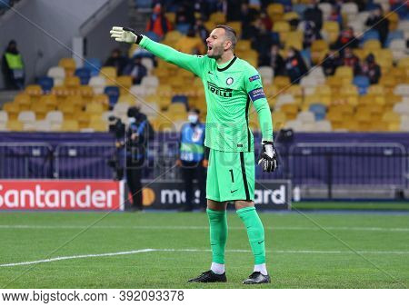 Kyiv, Ukraine - October 27, 2020: Portrait Of Goalkeeper Samir Handanovic Of Inter Seen During The U