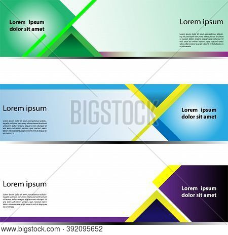 Abstract Design Web Banner Vector Template In An Elegant Style
