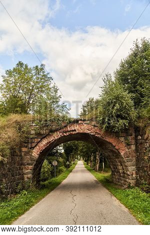 Old German Bridge. The Bridge Of The Rominten Forest. Kaliningrad Region.