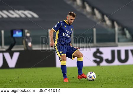 Torino, Italy. 25th October 2020. Alan Empereur Of Hellas Verona Fc In Action During The Serie A Mat