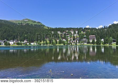 Arosa In Alps, Lake View, Switzerland, Europe