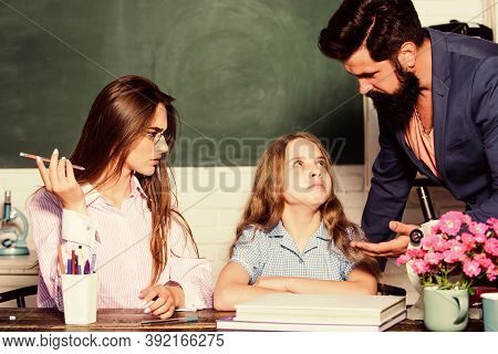 Home Tutoring Concept. Tutors And Afterschool Programs. Individual Approach. Tutor For Excellence. E