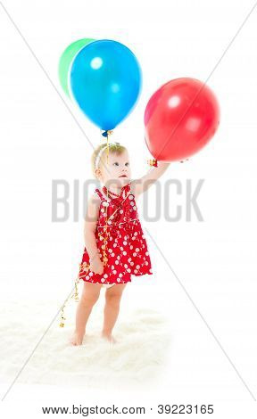 A menina com balões