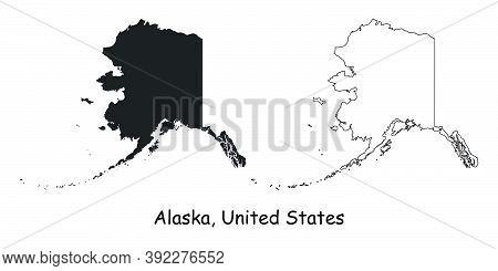 Alaska Ak State Map Vector & Photo (Free Trial) | Bigstock