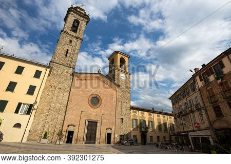 Bobbio, Italy, August 20, 2020 - The Cathedral Of Bobbio, Santa Maria Assunta, Is A Parish Church Of
