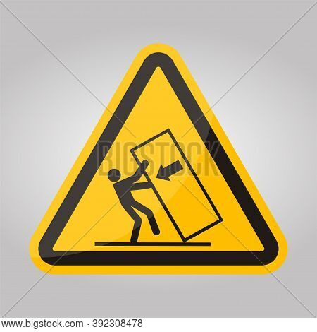 Body Crush Tip Over Hazard Symbol Sign Isolate On White Background,vector Illustration Eps.10