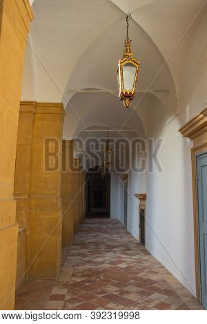 Graz, Austria-october 14, 2019: Hallway At Eggenberg Palace, The Most Significant Baroque Palace Com