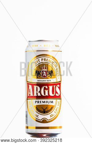 Argus Premium Lager Beer. Lild Supermarket Own Brand Beer. Studio Photo Shoot In Bucharest, Romania,