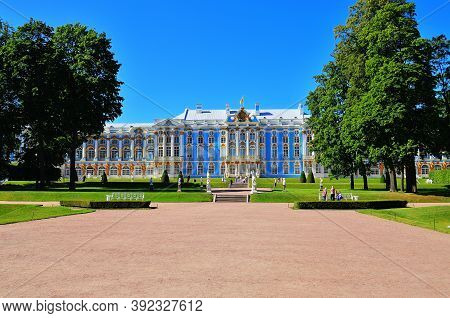 The Path Of The Inner Park To The Entrance To The Great Catherine Palace. Russia Pushkino 08/17/2020