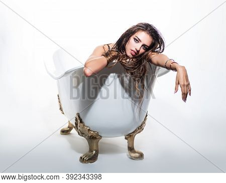Sexy Woman In The Bath Tab, Bathtub