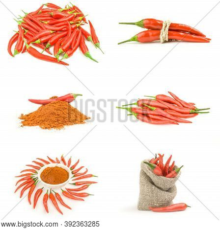 Collection Of Hot Isolated On A White Background
