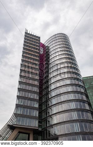 Vienna, Austria - August 02, 2019: Modern High-rise Office Building In Downtown Of Vienna