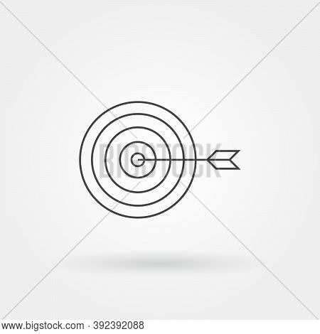 Goals Target Single Isolated Icon With Modern Line Or Outline Style
