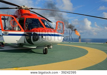 Helikopter Park på boreplatform