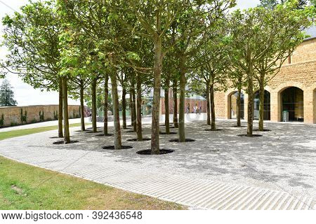 Castle Cary, Somerset Uk. June 2020. A Beautiful Courtyard At The Newt, A Country Garden And Estate 