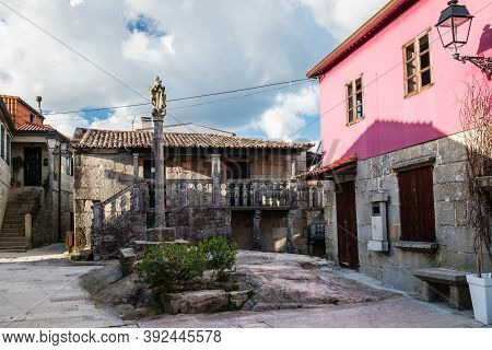 Traditional Stone Houses At The Well-preserved Village Of Combarro In Ponteveda, Spain, Famous For I