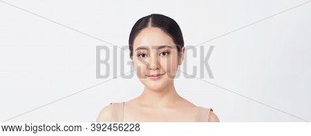 Young Asian Woman Beauty Face Make Up For Skincare Cosmetic