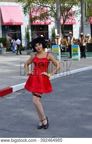 Universal Studios Resort, Orlando, Florida, Usa - October 25, 2016: Betty Boop Character Posing Outs
