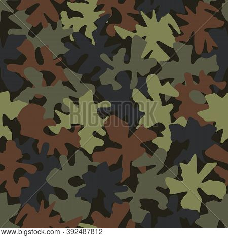 Camouflage Seamless Pattern Background Masking Camo Repeat Print