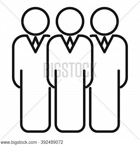 Business Training Staff Icon. Outline Business Training Staff Vector Icon For Web Design Isolated On