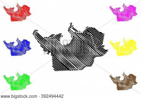 Henderson County, Kentucky (u.s. County, United States Of America, Usa, U.s., Us) Map Vector Illustr