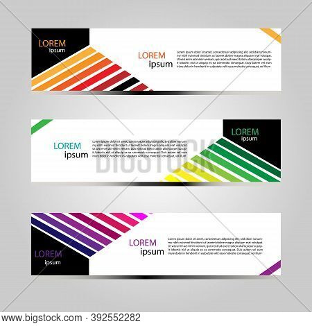 Banner Background Design Vector With Attractive And Simple Themes With Three Designs