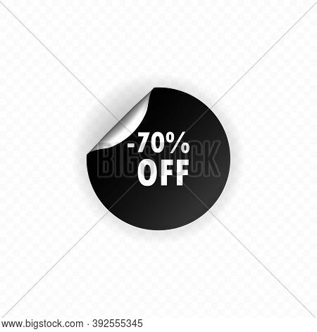 Up To 70 Percent Off Sale. Discount Offer Price Sign. Special Offer Symbol. Save 70 Percent. Circle 