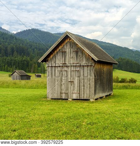 Cycleway Of Pusteria Valley, Bolzano Province, Trentino Alto Adige, Italy. Mountain Landscape At Sum