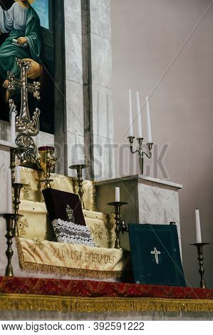 Odessa, Ukraine - July 5, 2014: The Interior Of The Armenian Apostolic Church In Odessa, Ukraine. Th