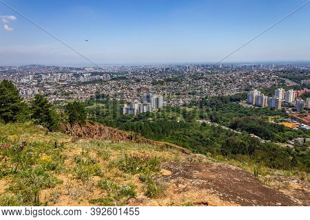 Vegetation And Porto Alegre Cityview From Morro Santana