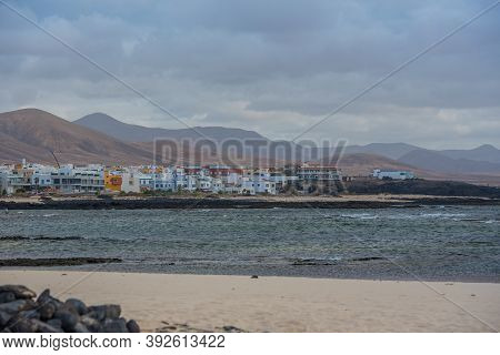 Cityscpe Of El Cotillo, Fuerteventura, Spain In Summer.