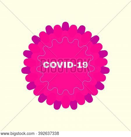 Covid-19 Vector Illustration, Red Viruses. Premium Vector