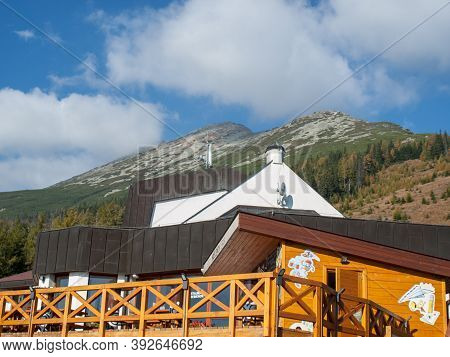 Vysoke Tatry, Slovakia - October 10, 2018: Mountain Shelter On Solisko Located At An Altitude Of 184
