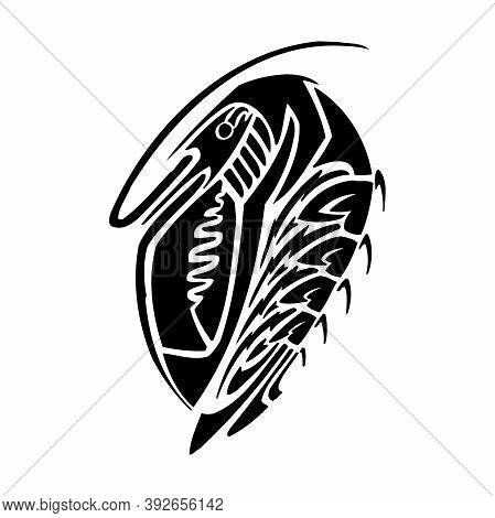 Tribal Crayfish - Sea Monster Svg Digital Download - Tribal, Tattoo Cricut, Cameo, Silhouette - Vect
