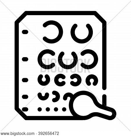 Golovin Table For Eye Examination Line Icon Vector Illustration