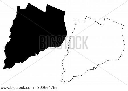 Otsego County, New York State (u.s. County, United States Of America, Usa, U.s., Us) Map Vector Illu