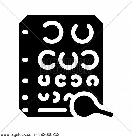 Golovin Table For Eye Examination Glyph Icon Vector Illustration